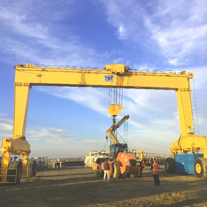 Single beam rubber tired gantry crane for sale