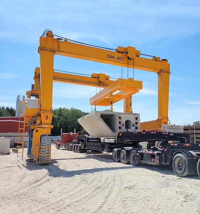 80T Rubber Tyred Gantry Crane