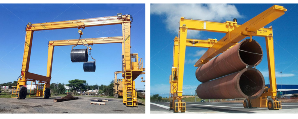 Rubber Tyred Gantry Cranes in Steel Handling